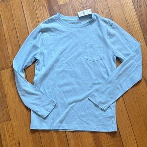 Crewcuts Light Blue Long Sleeve Pocket Tee